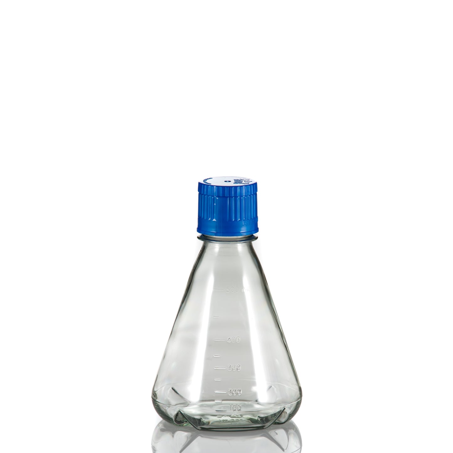 TriForest FBC0500S, 500ml Polycarbonate Erlenmeyer Culture Flask, Baffled Base, Membrane Vented Duo Cap, Sterile
