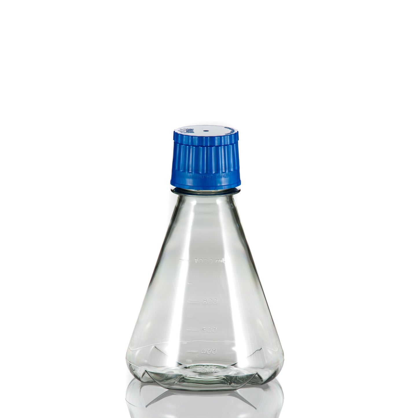 TriForest FBC1000S, 1000ml Polycarbonate Erlenmeyer Culture Flask, Baffled Base, Membrane Vented Duo Cap, Sterile