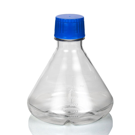 TriForest FBC3000S, 3000ml Polycarbonate Erlenmeyer Culture Flask, Baffled Base, Membrane Vented Duo Cap, Sterile