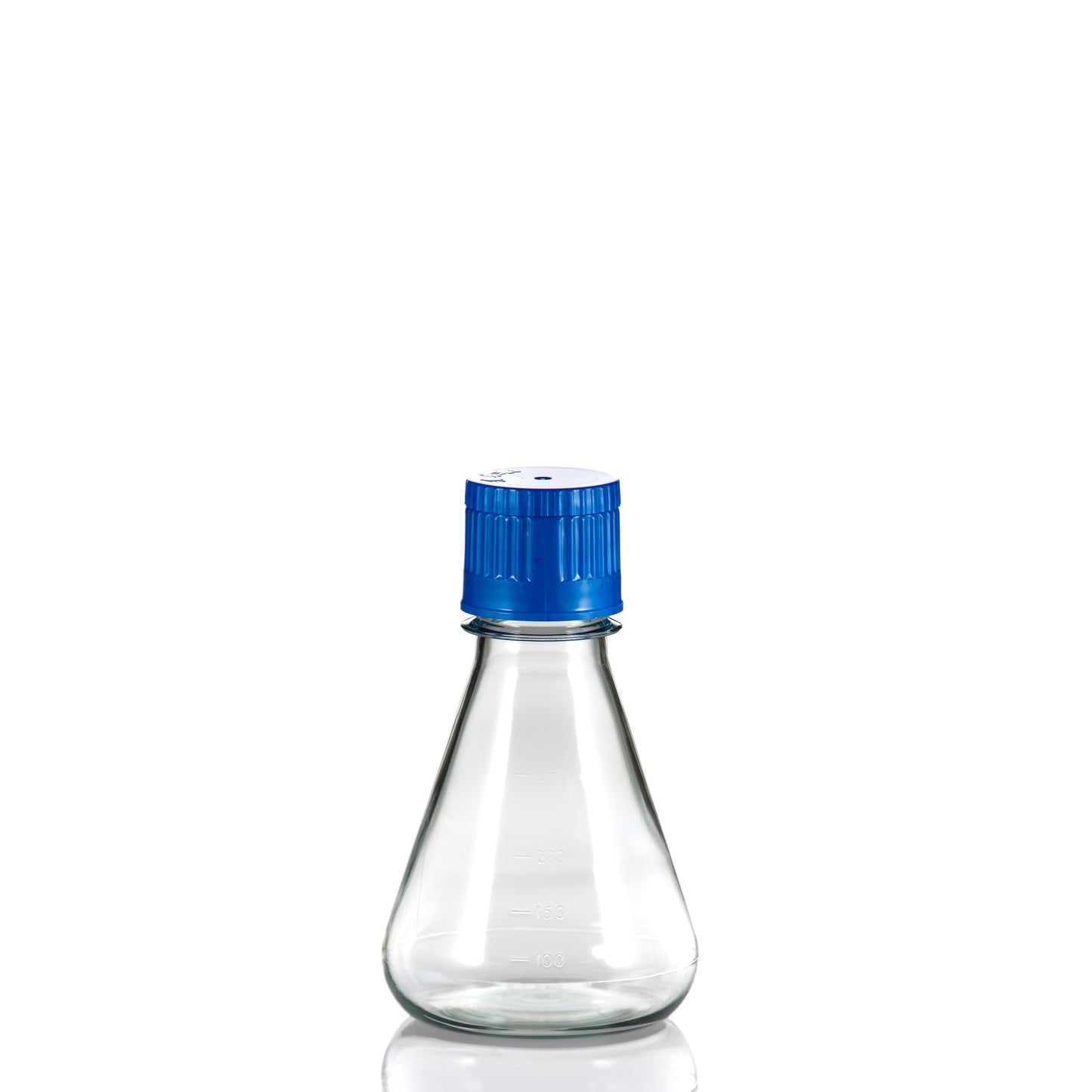TriForest FPC0250S, 250ml Polycarbonate Erlenmeyer Culture Flask, Flat Base, Membrane Vented Duo Cap, Sterile