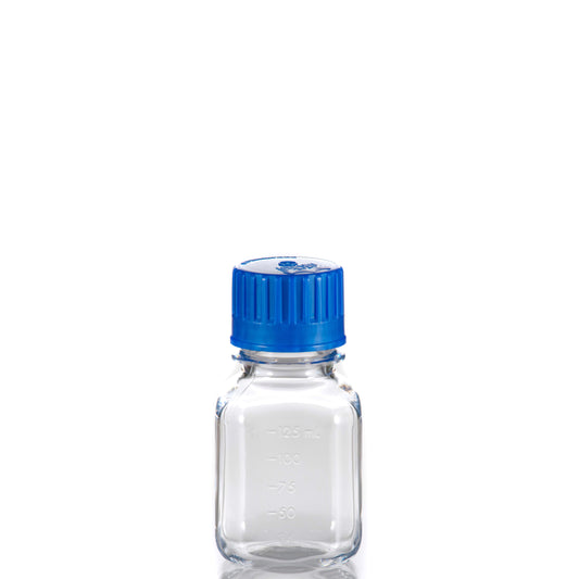 TriForest BPC0125, 125ml Square Polycarbonate Bottle, Standard Cap