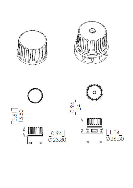 TriForest RGC0005S-A, 5ml PETG Vial, Round, Tamper-Evident Cap, Sterile